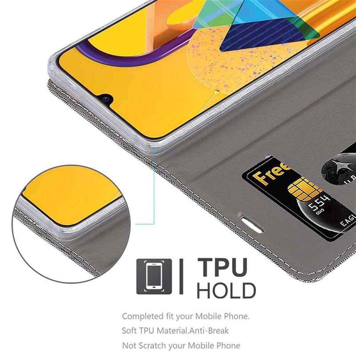 Cadorabo Hülle für Samsung Galaxy M21 / M30s Schutzhülle in Grau Handy Hülle Etui Book Case Cover