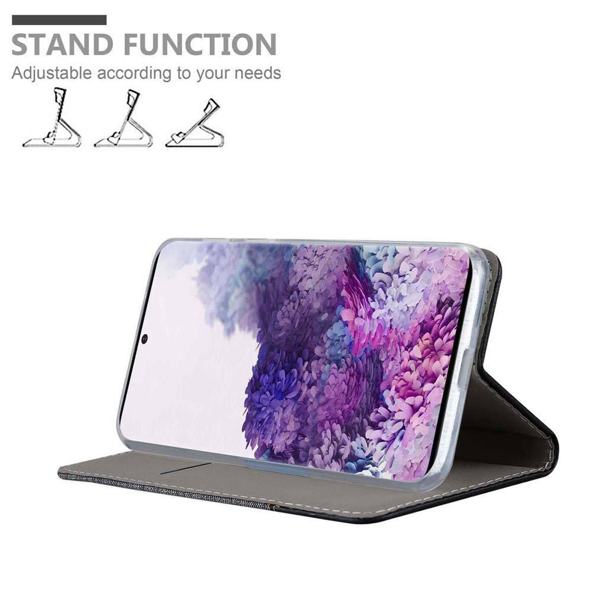 Cadorabo Hülle für Samsung Galaxy S20 ULTRA Schutzhülle in Grau Handy Hülle Etui Book Case Cover