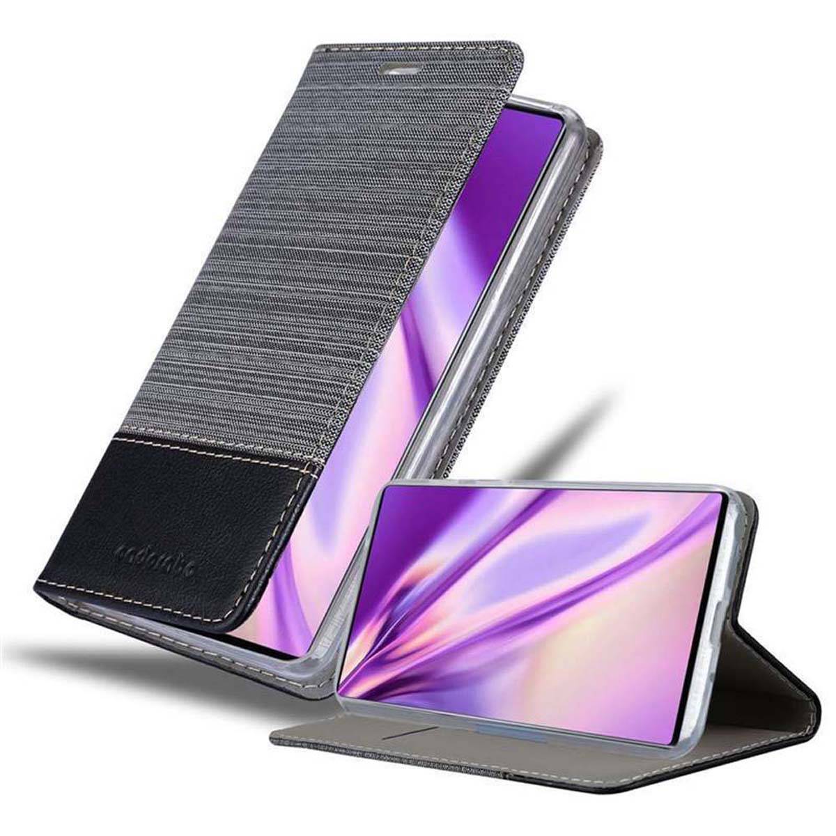 Cadorabo Hülle für Samsung Galaxy NOTE 10 Schutzhülle in Grau Handy Hülle Etui Book Case Cover