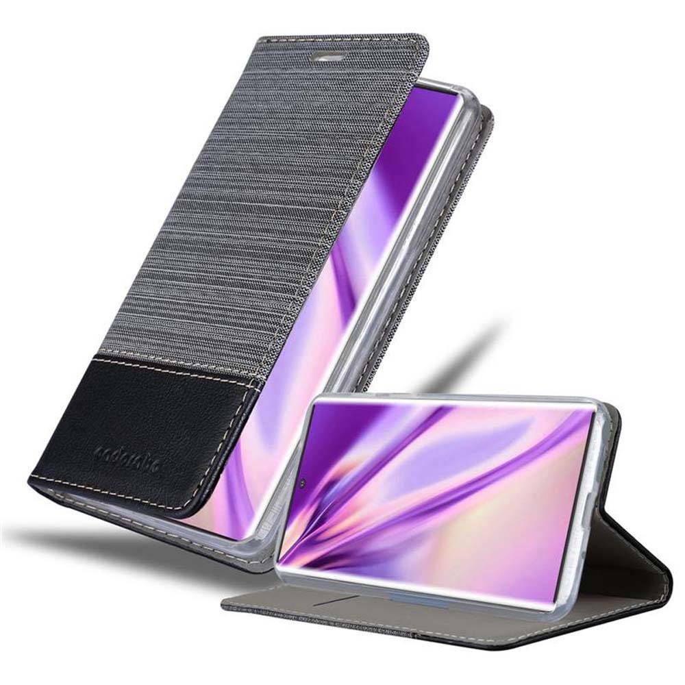 Cadorabo Hülle für Samsung Galaxy NOTE 10 PLUS Schutzhülle in Grau Handy Hülle Etui Book Case Cover