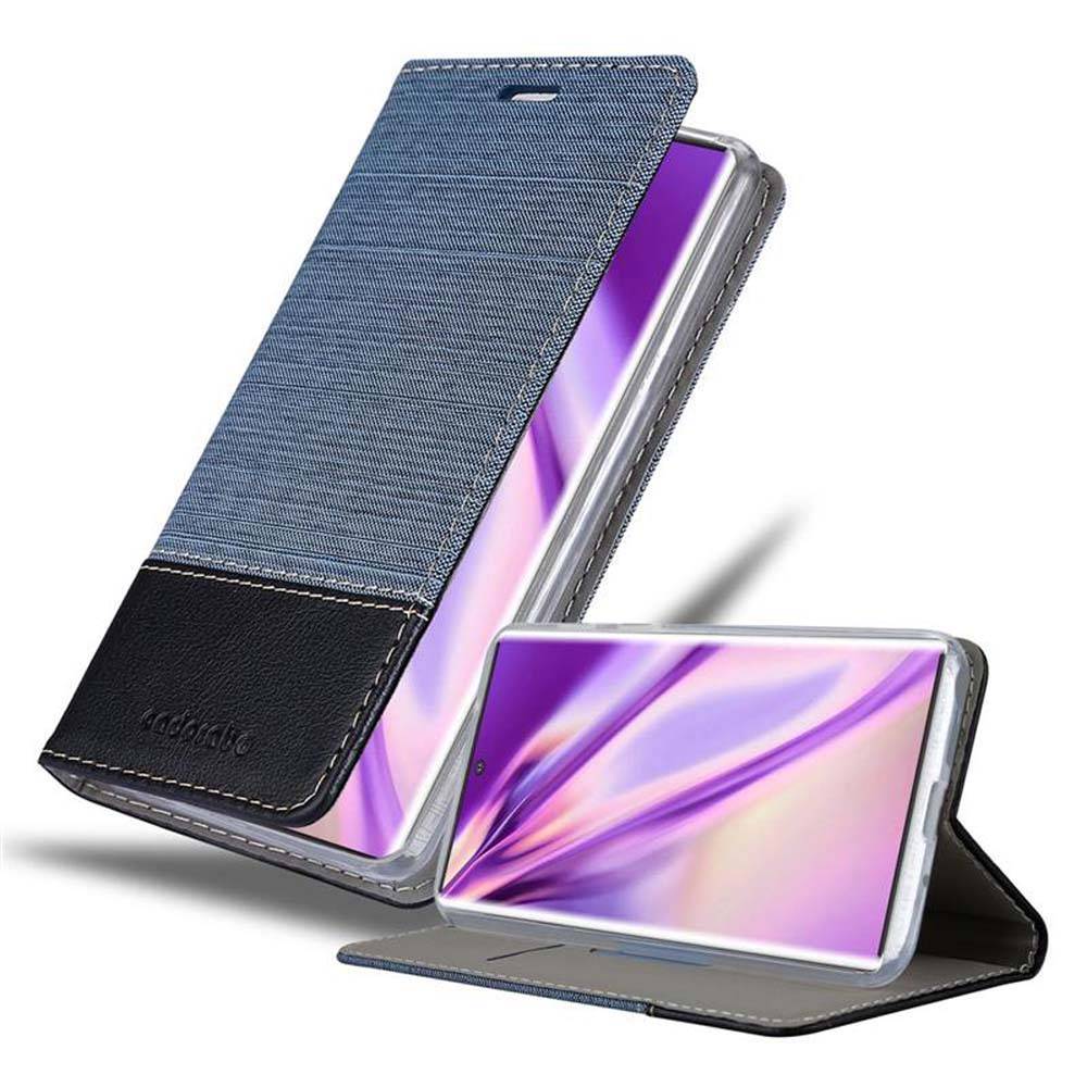 Cadorabo Hülle für Samsung Galaxy NOTE 10 PLUS Schutzhülle in Blau Handy Hülle Etui Book Case Cover