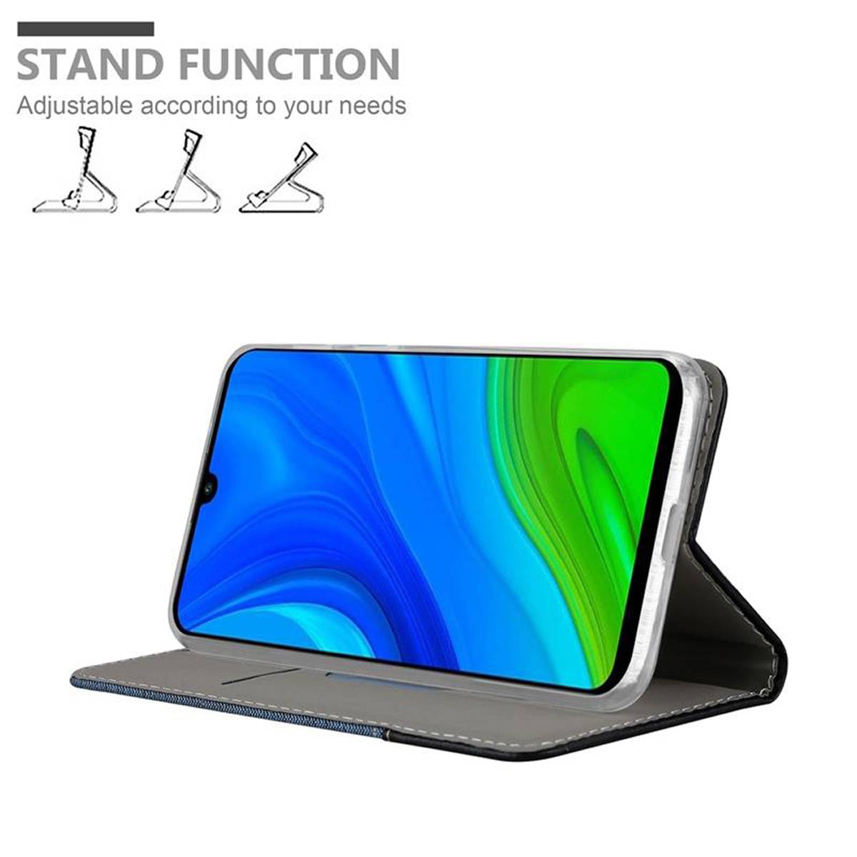 Cadorabo Hülle für Huawei P SMART 2020 Schutzhülle in Blau Handy Hülle Etui Book Case Cover