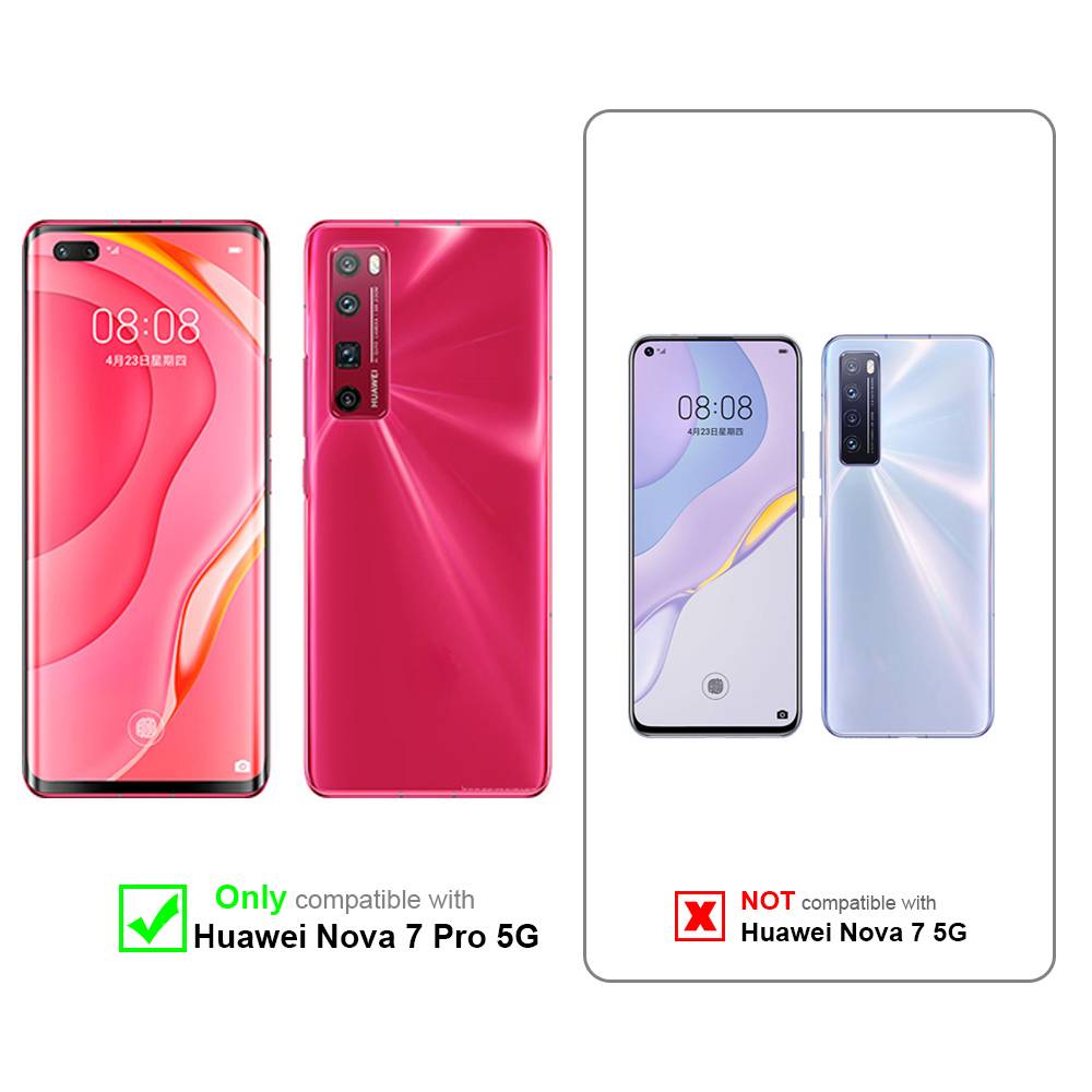 Cadorabo Hülle für Huawei NOVA 7 PRO 5G Schutzhülle in Blau Handy Hülle Etui Book Case Cover