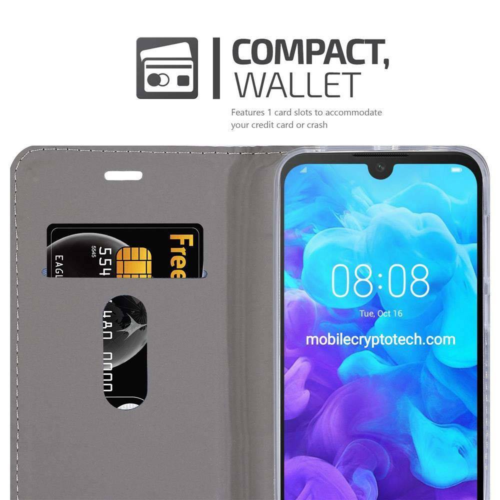 Cadorabo Hülle für Huawei Y5 2019 / Enjoy Play 8 / Honor 8S Schutzhülle in Grau Handy Hülle Etui Book Case Cover