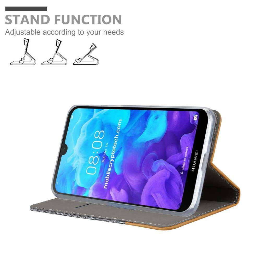 Cadorabo Hülle für Huawei Y5 2019 / Enjoy Play 8 / Honor 8S Schutzhülle in Grau Handy Hülle Etui Book Case Cover