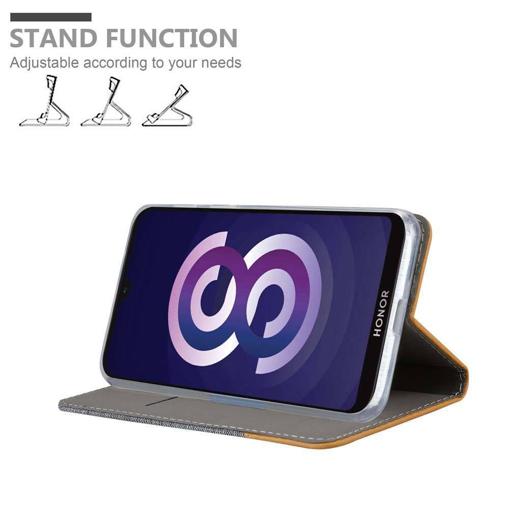 Cadorabo Hülle für Huawei Y5 2019 / Enjoy Play 8 / Honor 8S Schutzhülle in Grau Handy Hülle Etui Book Case Cover