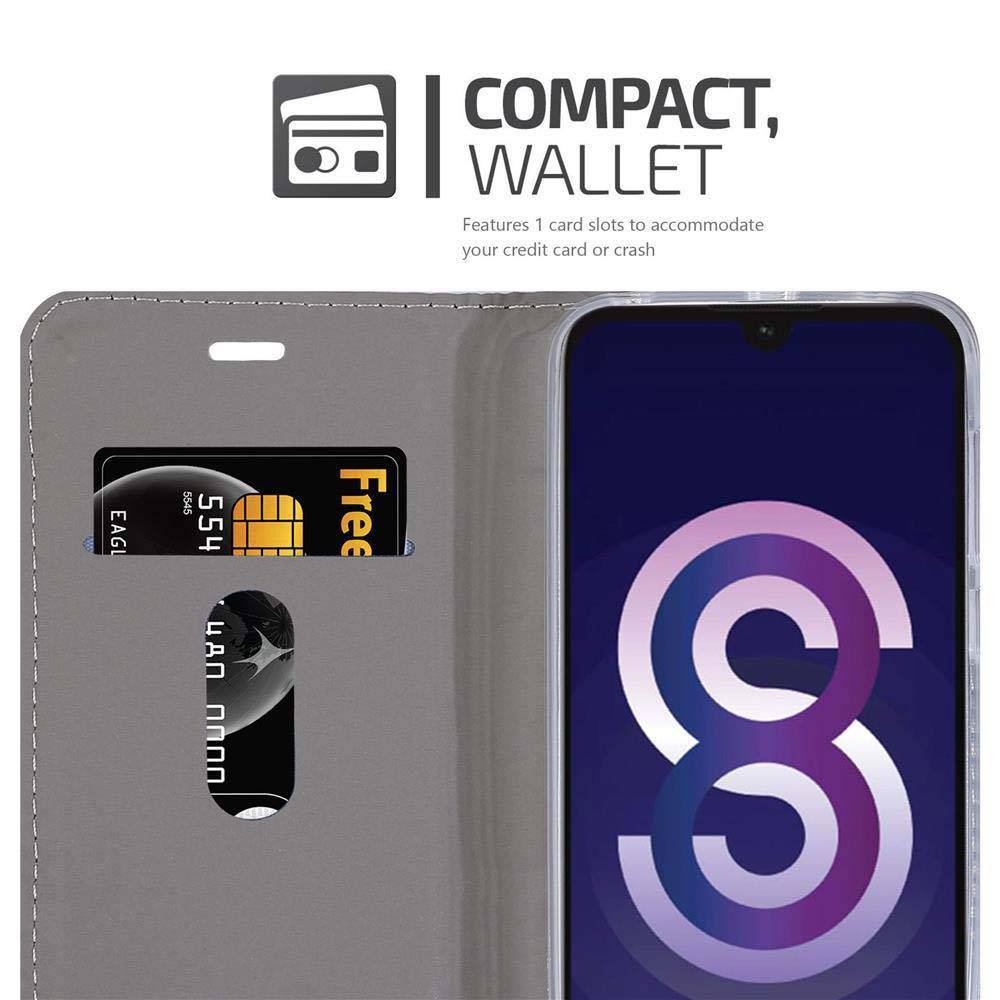 Cadorabo Hülle für Huawei Y5 2019 / Enjoy Play 8 / Honor 8S Schutzhülle in Grau Handy Hülle Etui Book Case Cover