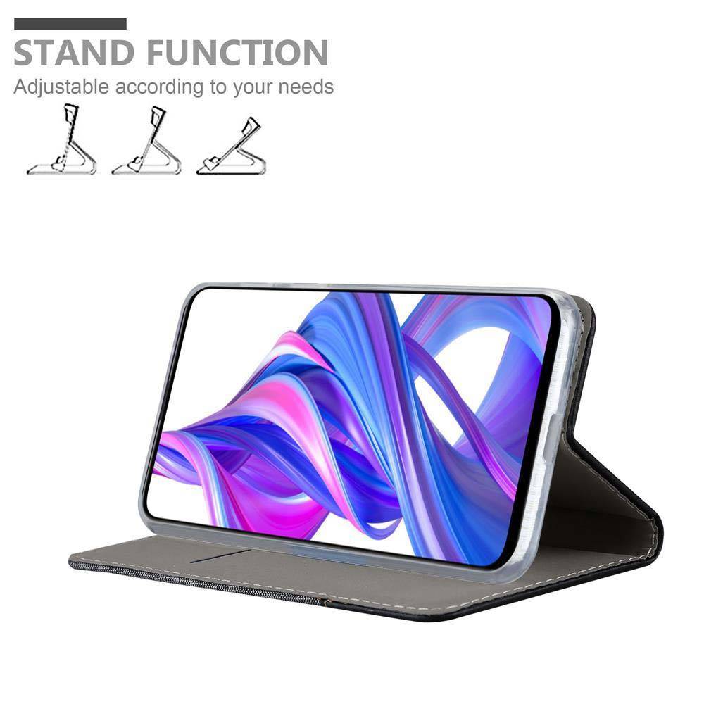 Cadorabo Hülle für Honor 9X PRO Schutzhülle in Grau Handy Hülle Etui Book Case Cover