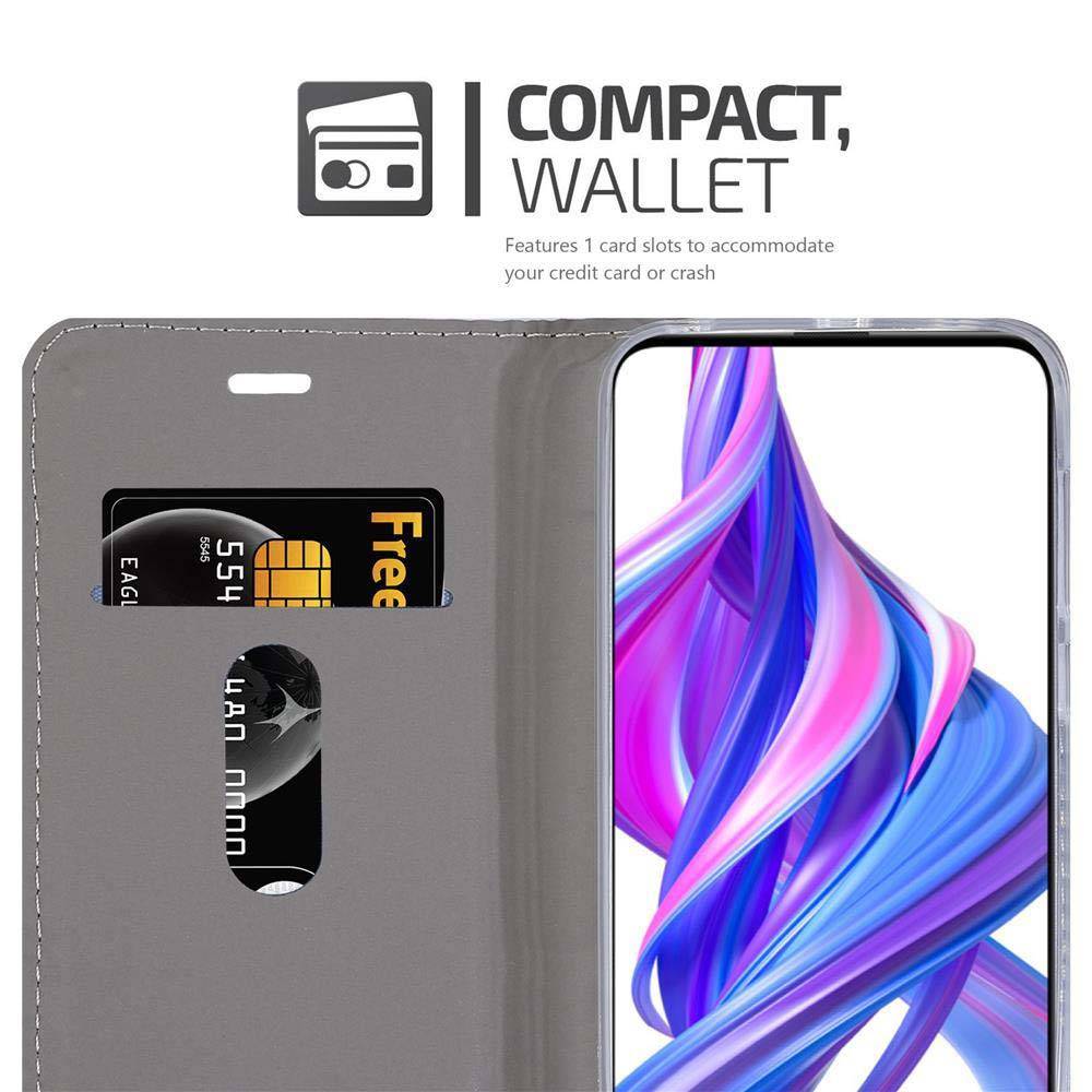 Cadorabo Hülle für Honor 9X PRO Schutzhülle in Grau Handy Hülle Etui Book Case Cover