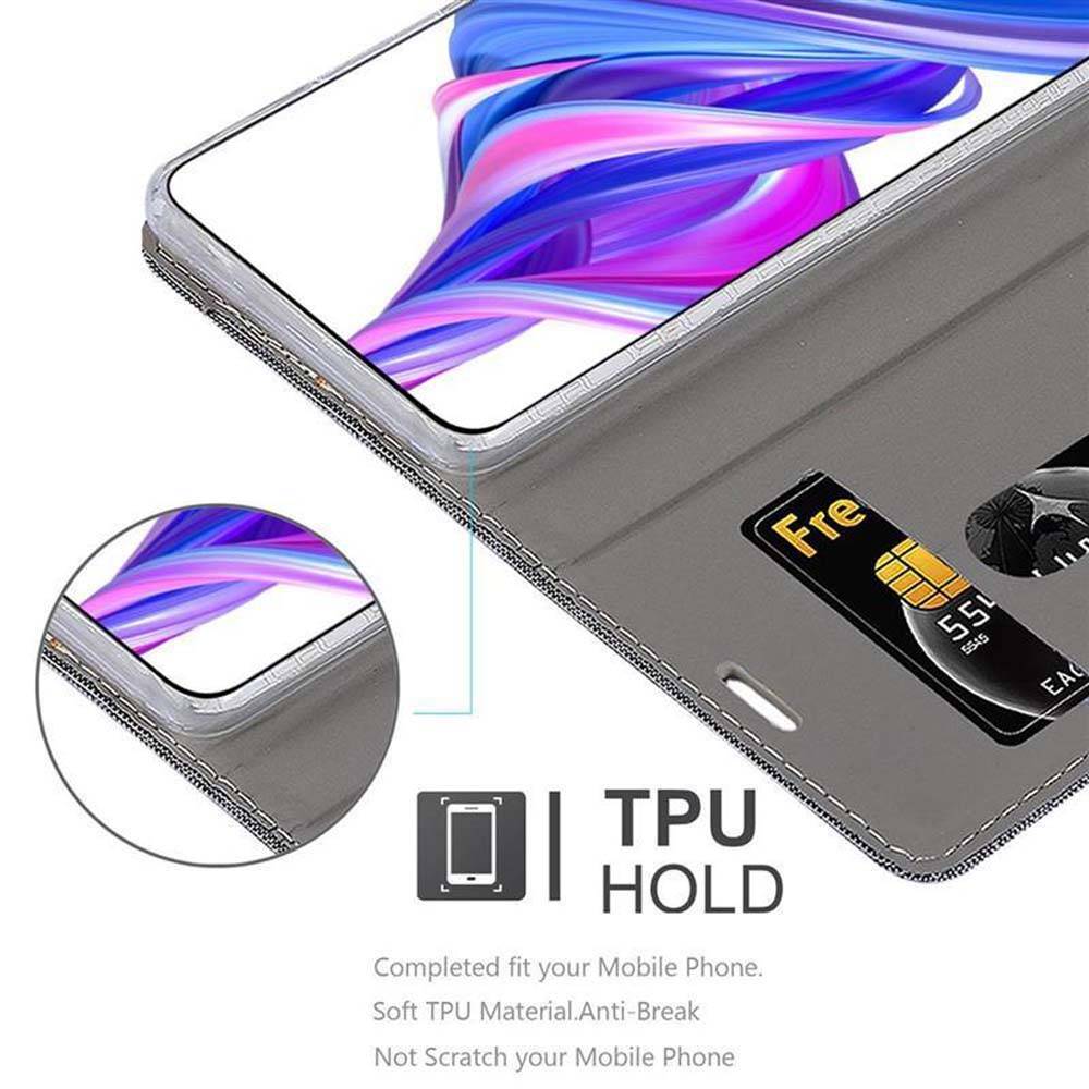 Cadorabo Hülle für Honor 9X PRO Schutzhülle in Grau Handy Hülle Etui Book Case Cover