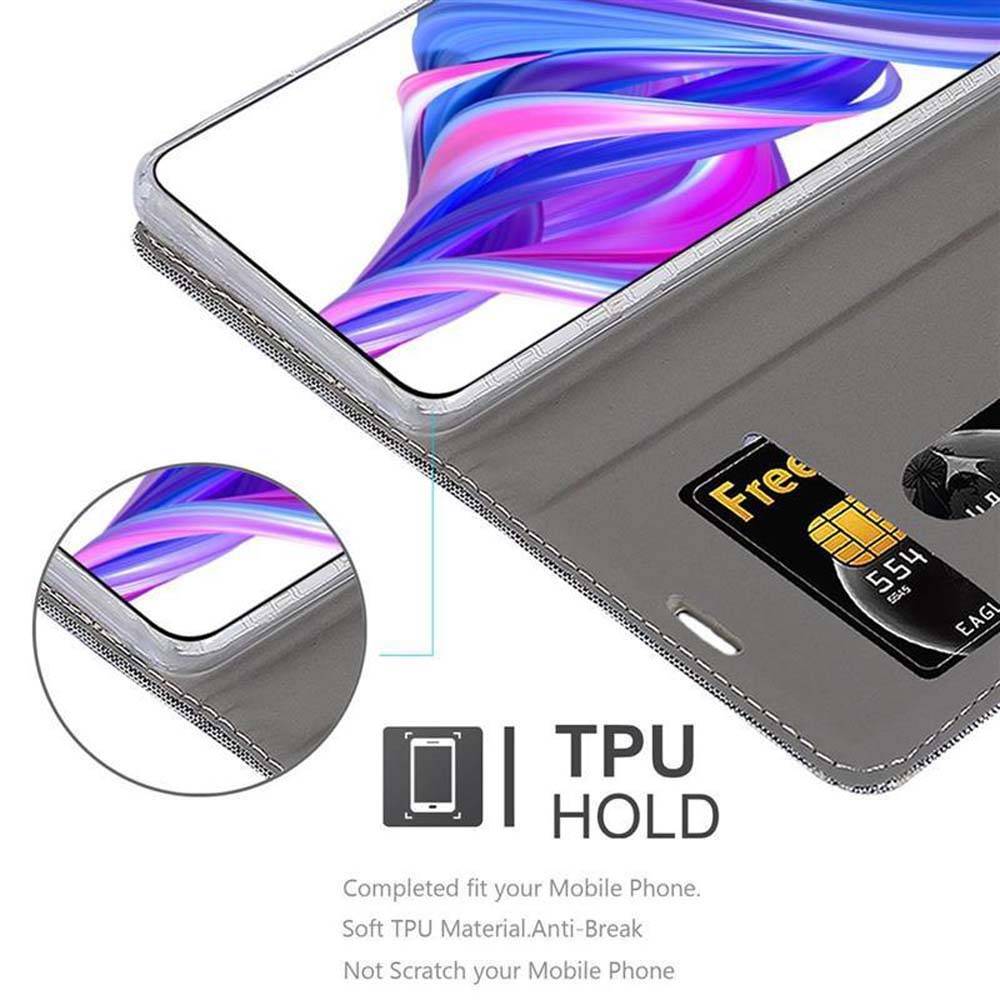 Cadorabo Hülle für Honor 9X PRO Schutzhülle in Grau Handy Hülle Etui Book Case Cover