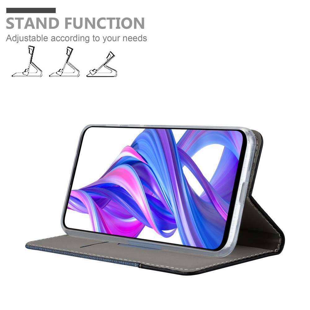 Cadorabo Hülle für Honor 9X PRO Schutzhülle in Blau Handy Hülle Etui Book Case Cover