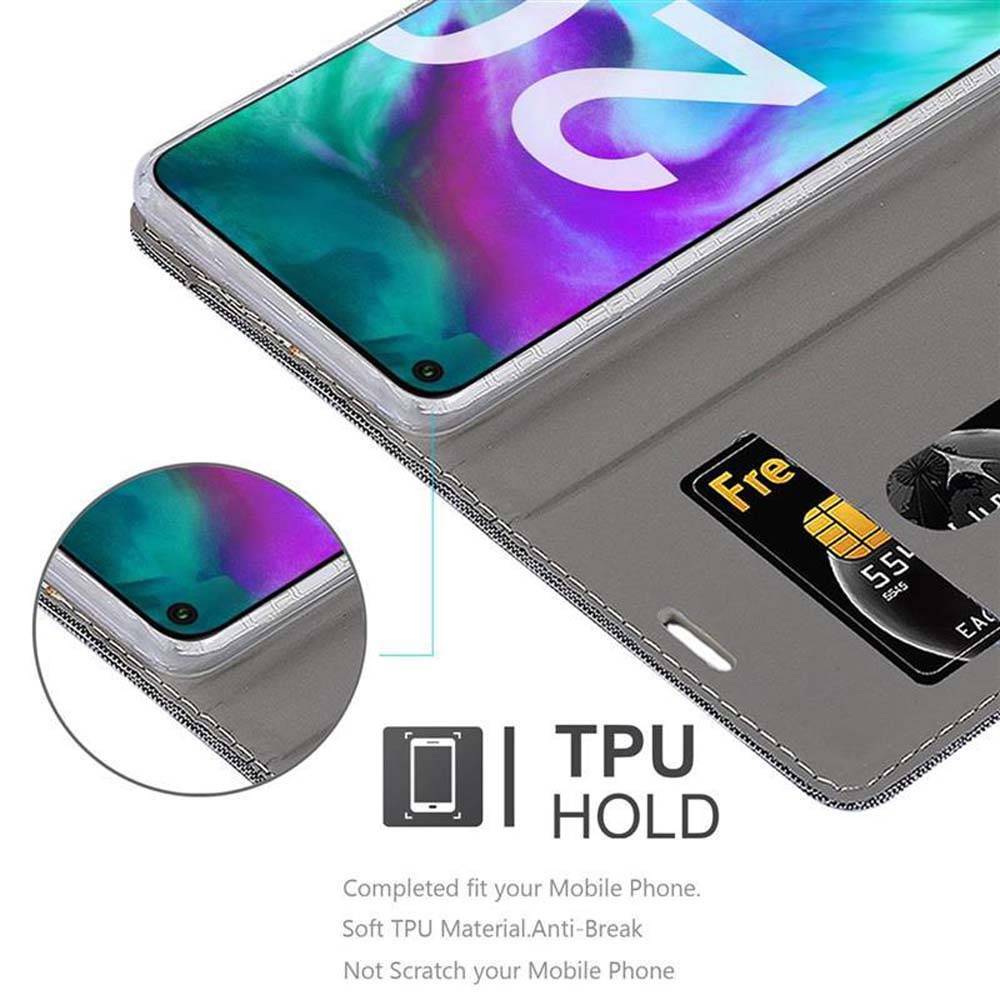 Cadorabo Hülle für Honor 20 / 20S / Huawei NOVA 5T Schutzhülle in Grau Handy Hülle Etui Book Case Cover