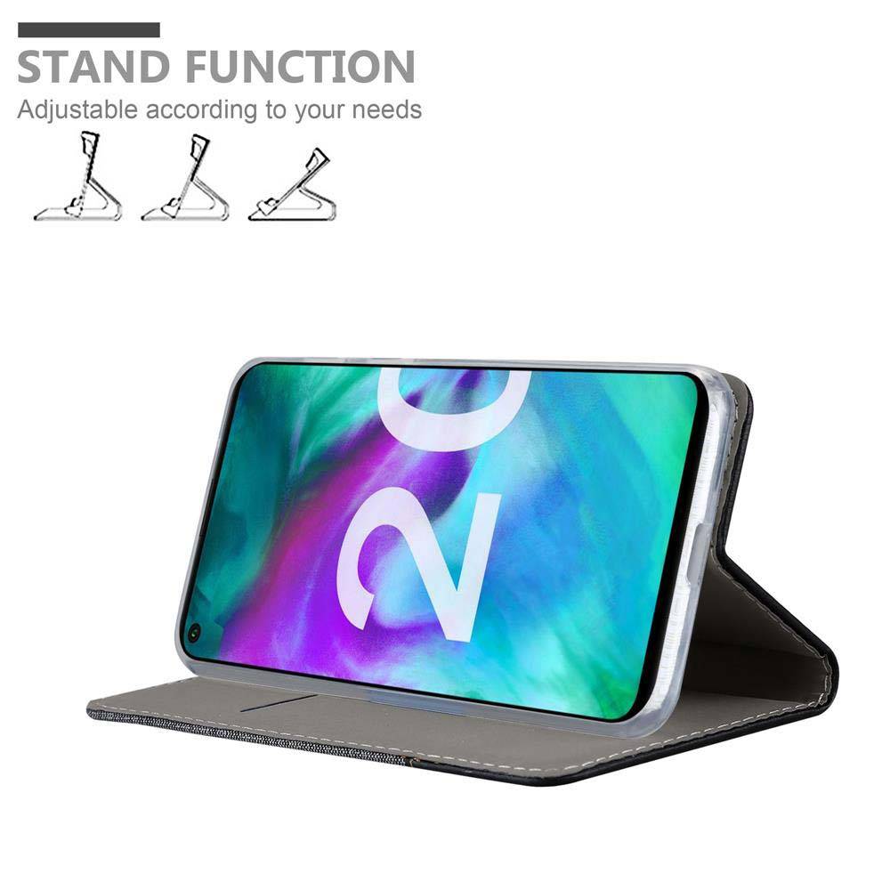 Cadorabo Hülle für Honor 20 / 20S / Huawei NOVA 5T Schutzhülle in Grau Handy Hülle Etui Book Case Cover