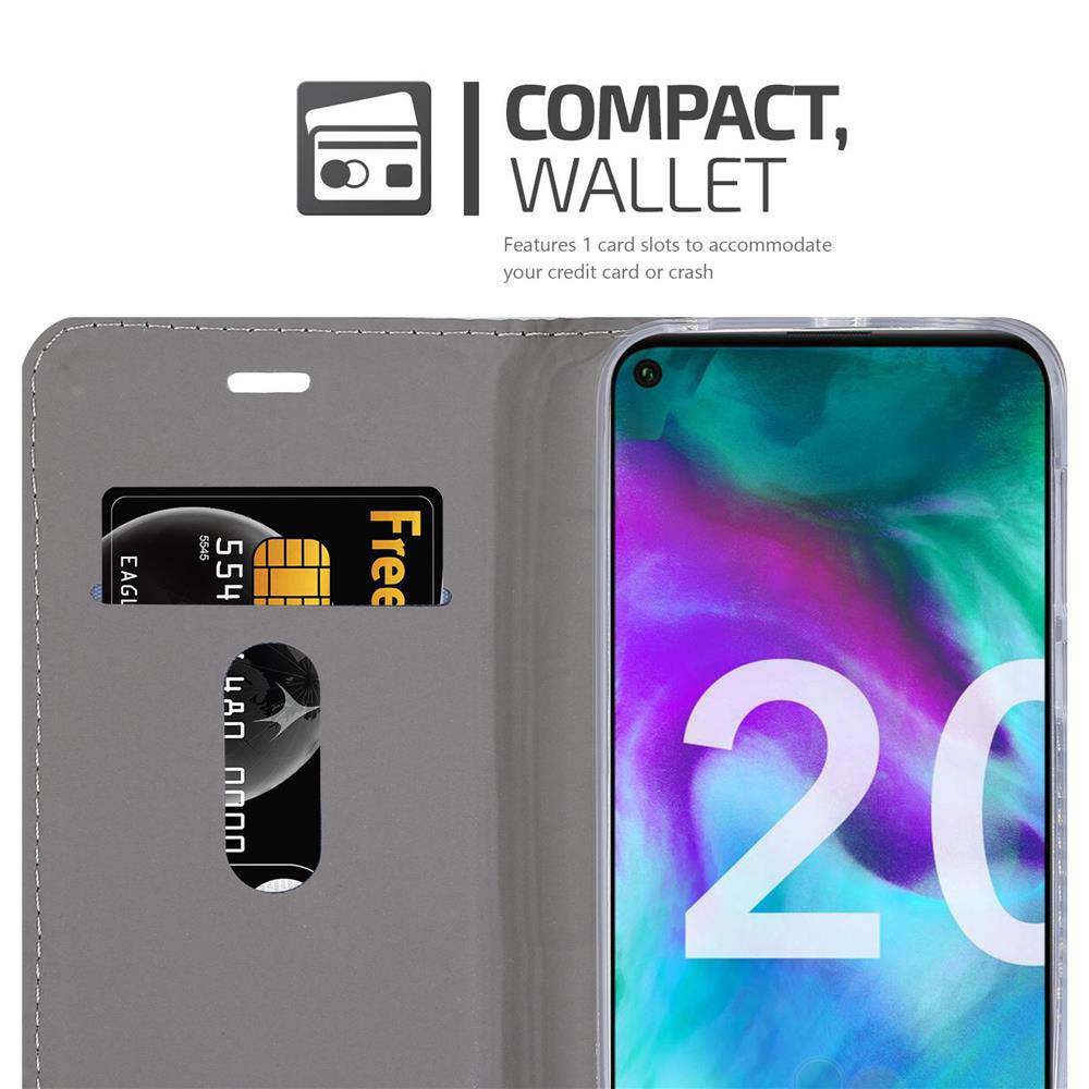 Cadorabo Hülle für Honor 20 / 20S / Huawei NOVA 5T Schutzhülle in Grau Handy Hülle Etui Book Case Cover