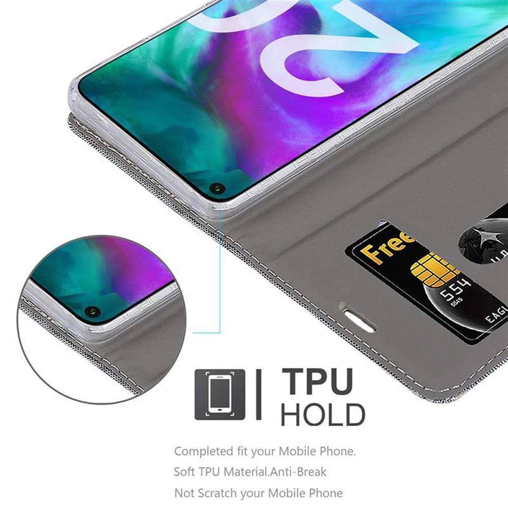 Cadorabo Hülle für Honor 20 / 20S / Huawei NOVA 5T Schutzhülle in Grau Handy Hülle Etui Book Case Cover