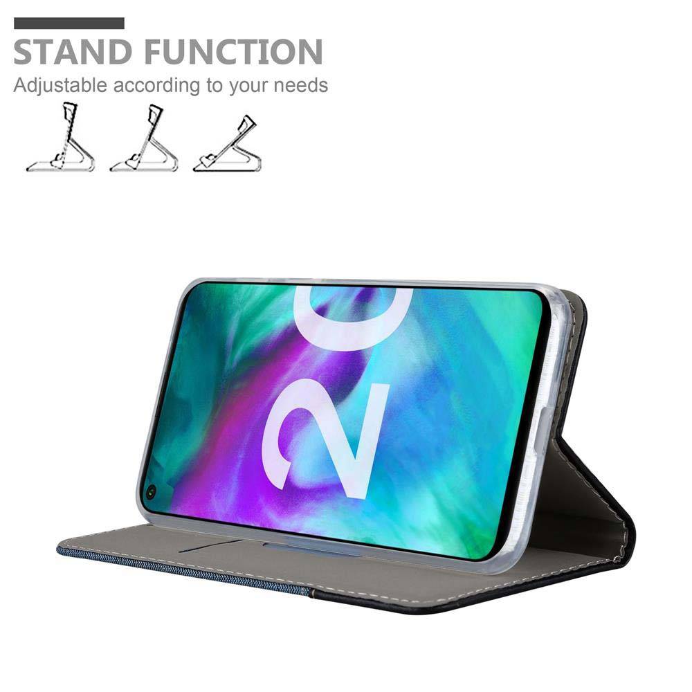 Cadorabo Hülle für Honor 20 / 20S / Huawei NOVA 5T Schutzhülle in Blau Handy Hülle Etui Book Case Cover