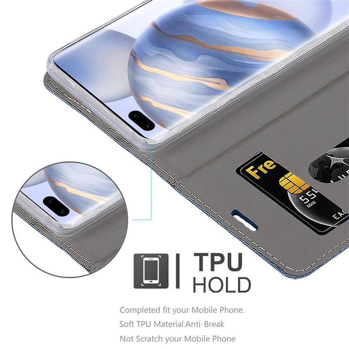 Cadorabo Hülle für Honor 30 PRO Schutzhülle in Blau Handy Hülle Etui Book Case Cover