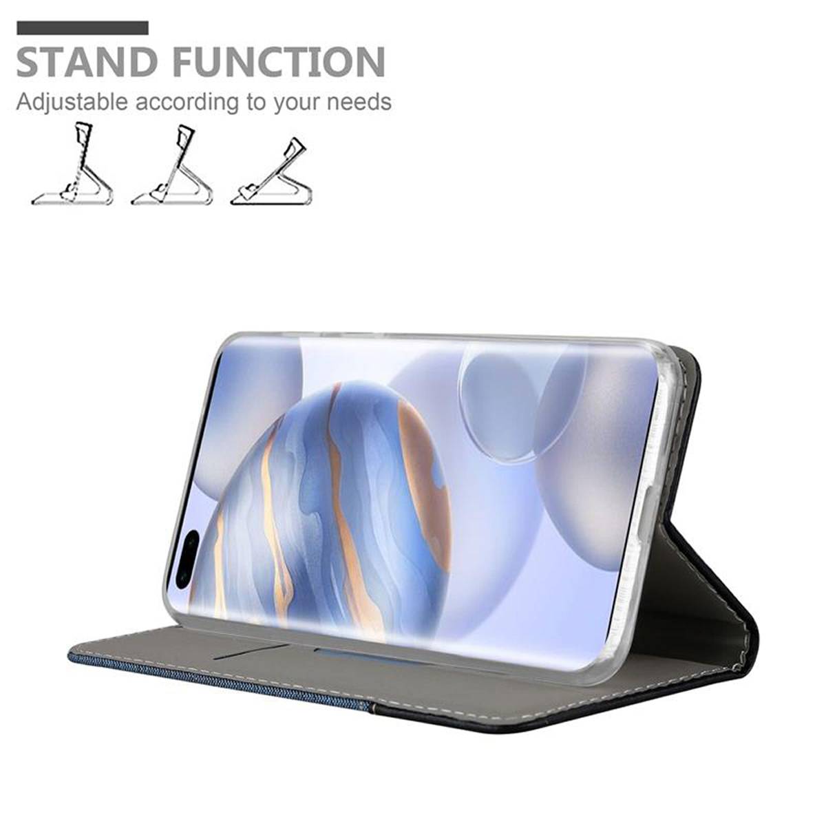Cadorabo Hülle für Honor 30 PRO Schutzhülle in Blau Handy Hülle Etui Book Case Cover