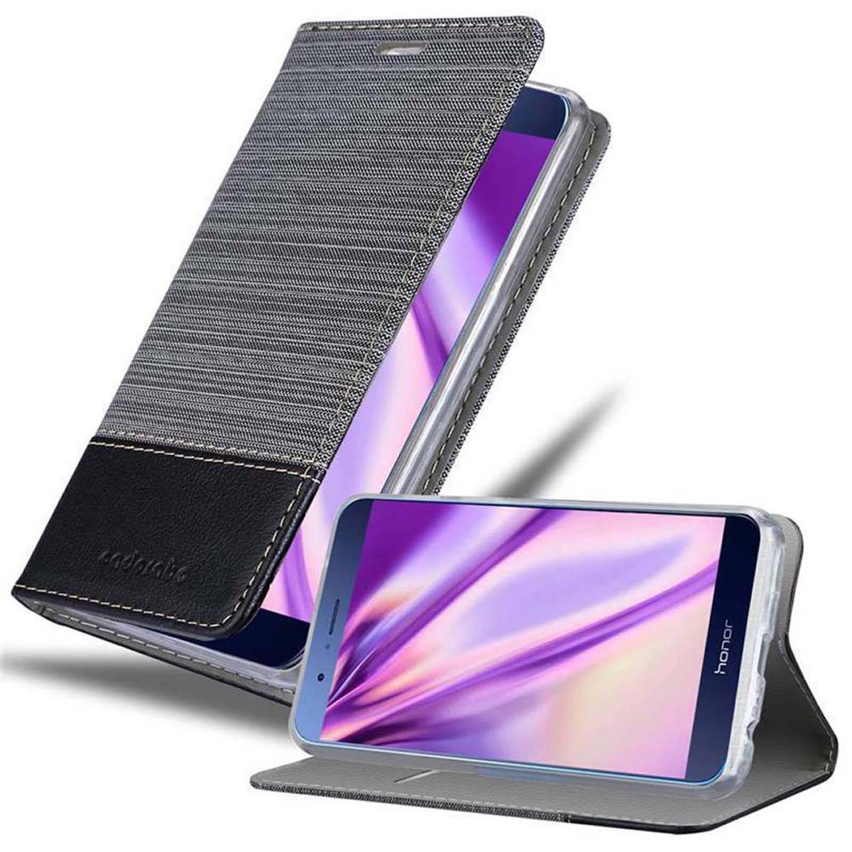 Cadorabo Hülle für Honor V9 Schutzhülle in Grau Handy Hülle Etui Book Case Cover