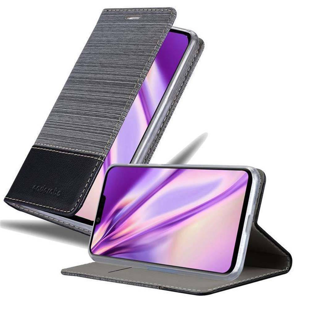 Cadorabo Hülle für LG G8 Schutzhülle in Grau Handy Hülle Etui Book Case Cover