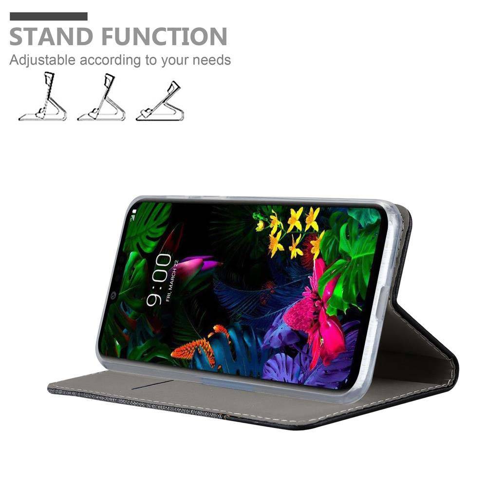 Cadorabo Hülle für LG G8 Schutzhülle in Grau Handy Hülle Etui Book Case Cover