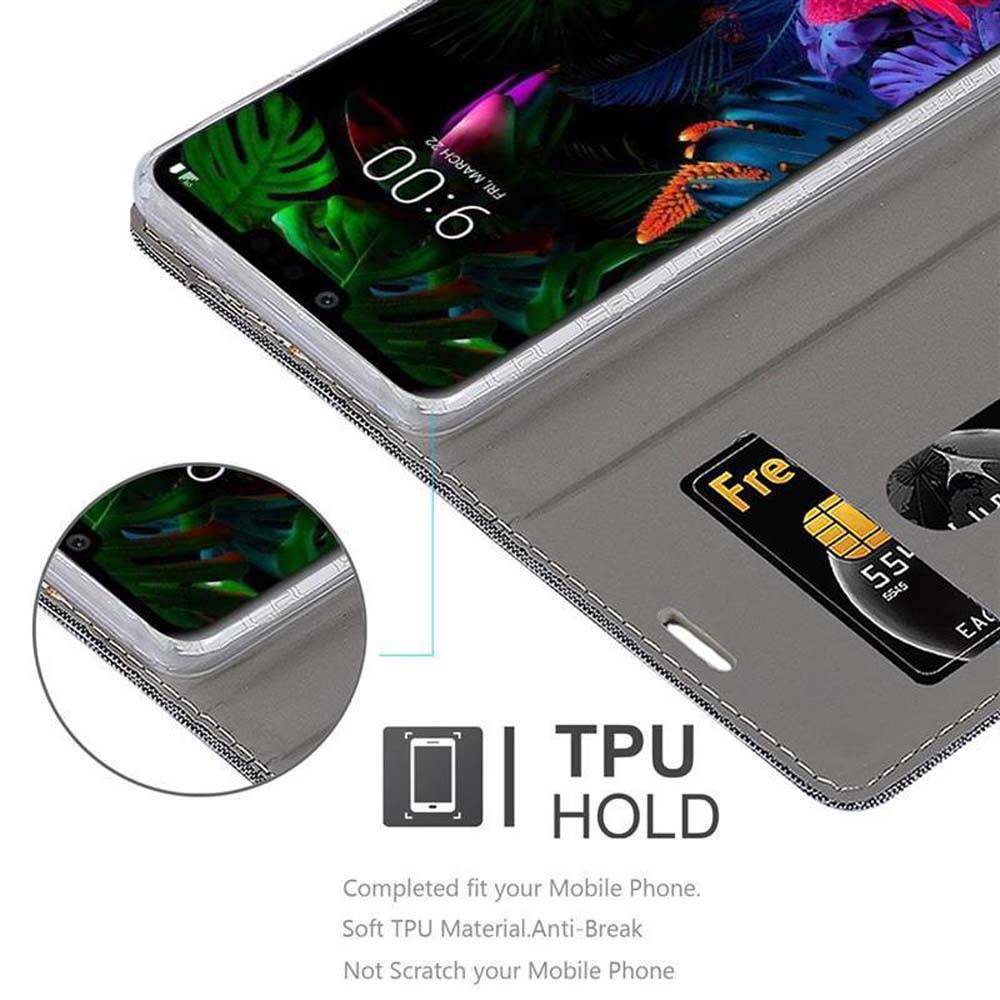 Cadorabo Hülle für LG G8 Schutzhülle in Grau Handy Hülle Etui Book Case Cover