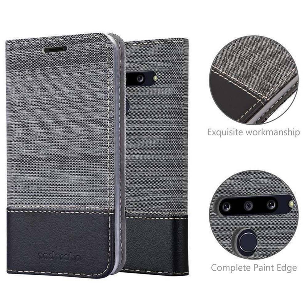 Cadorabo Hülle für LG G8 Schutzhülle in Grau Handy Hülle Etui Book Case Cover