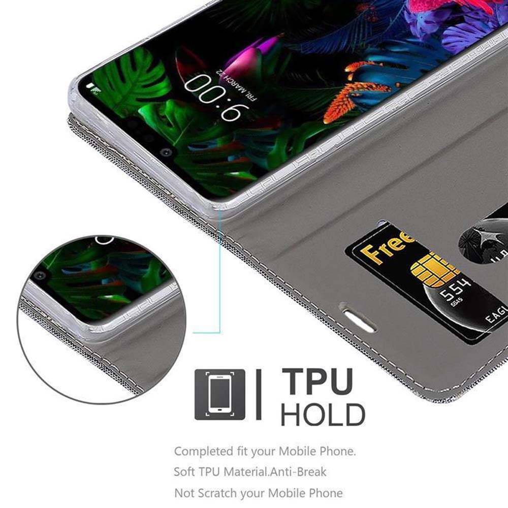 Cadorabo Hülle für LG G8 Schutzhülle in Grau Handy Hülle Etui Book Case Cover