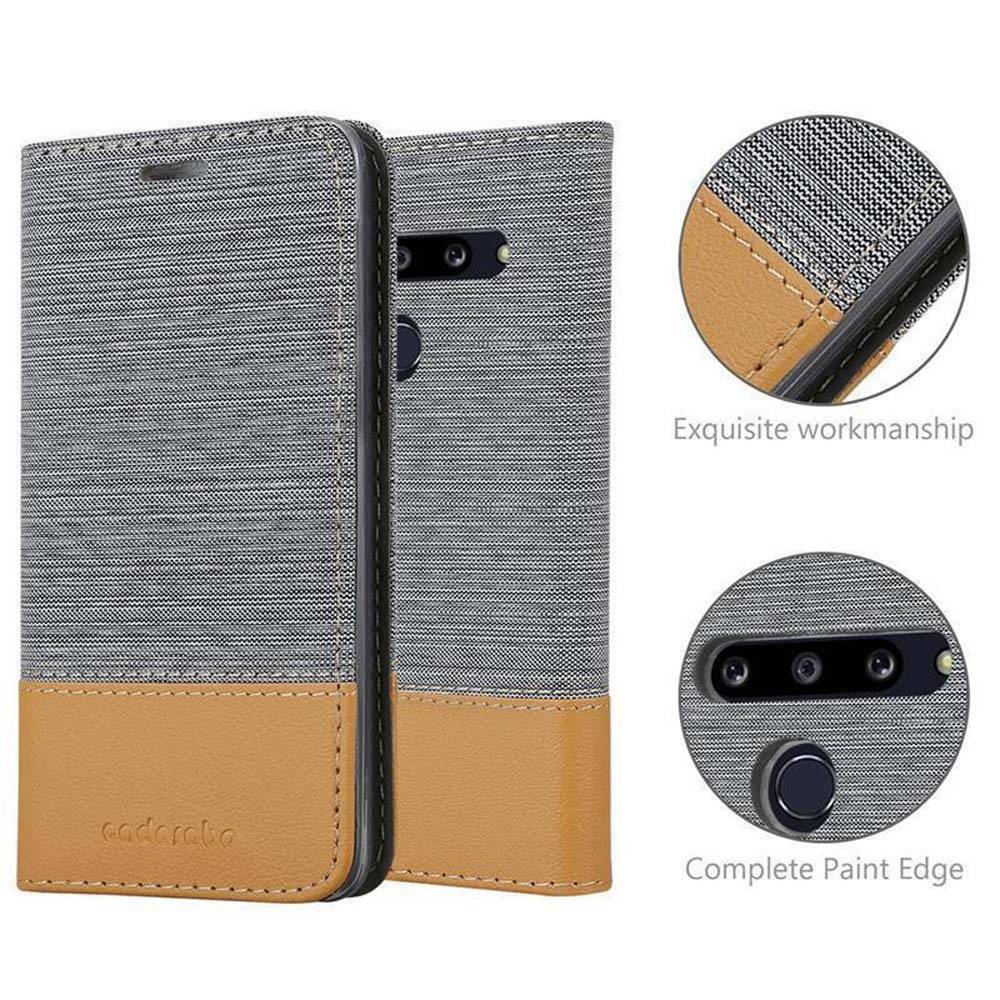 Cadorabo Hülle für LG G8 Schutzhülle in Grau Handy Hülle Etui Book Case Cover