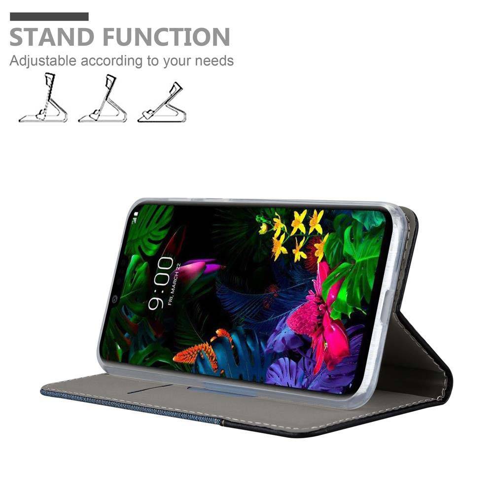 Cadorabo Hülle für LG G8 Schutzhülle in Blau Handy Hülle Etui Book Case Cover