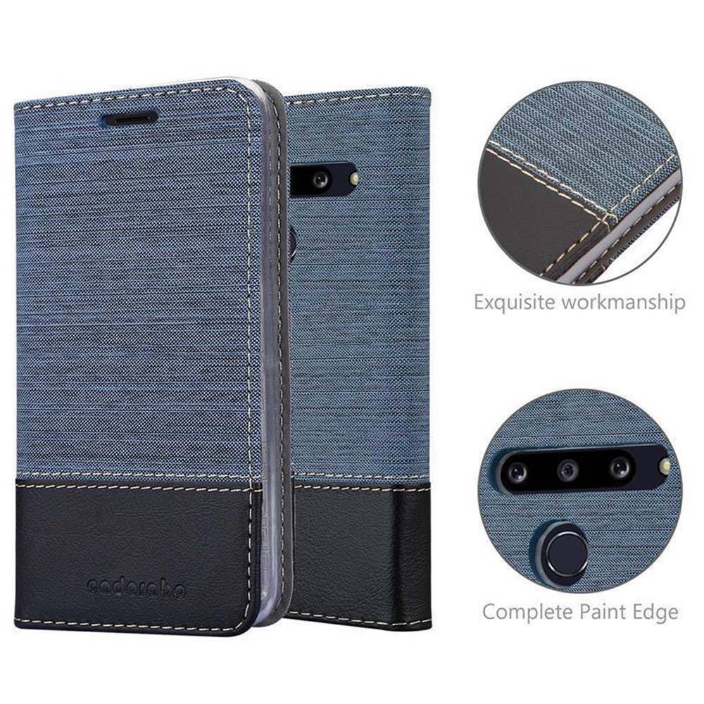 Cadorabo Hülle für LG G8 Schutzhülle in Blau Handy Hülle Etui Book Case Cover
