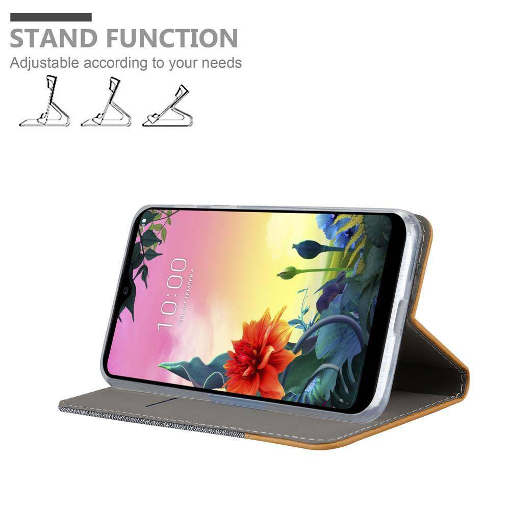 Cadorabo Hülle für LG K50S Schutzhülle in Grau Handy Hülle Etui Book Case Cover