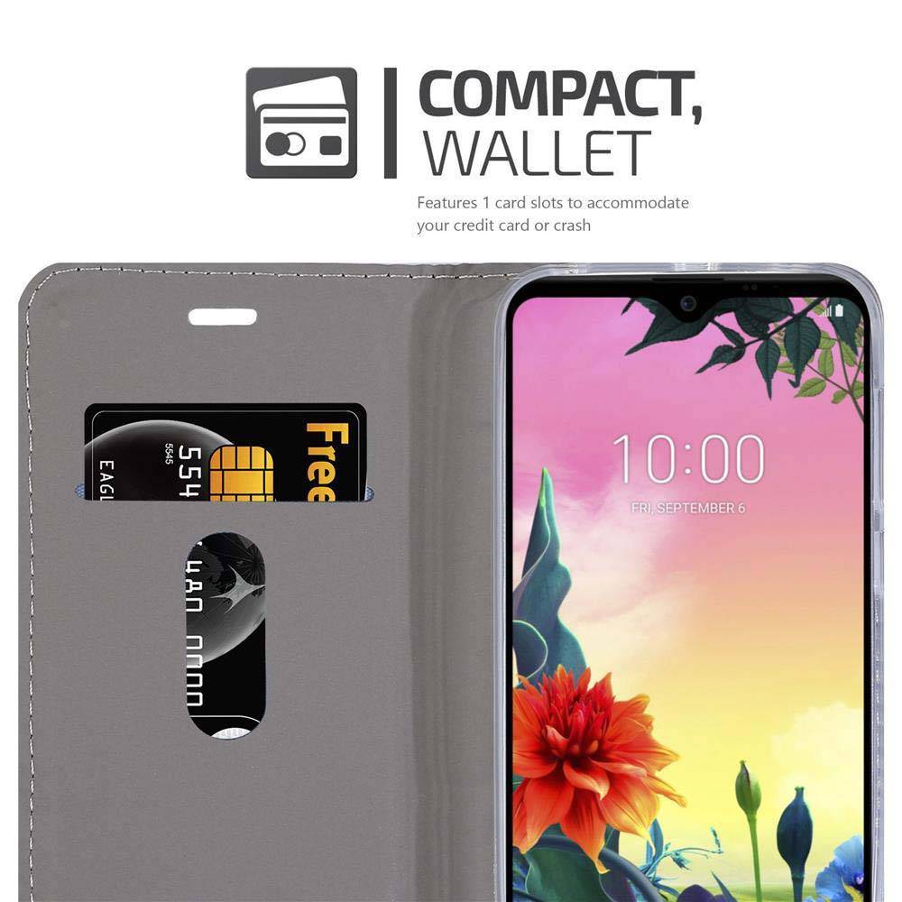 Cadorabo Hülle für LG K50S Schutzhülle in Grau Handy Hülle Etui Book Case Cover