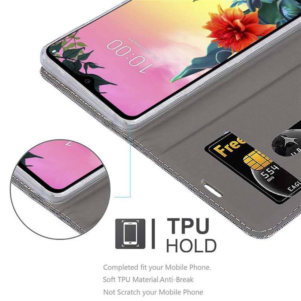 Cadorabo Hülle für LG K50S Schutzhülle in Grau Handy Hülle Etui Book Case Cover