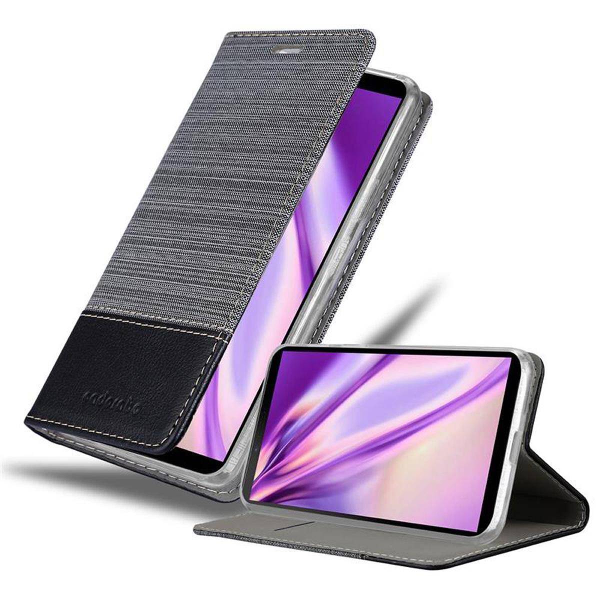 Cadorabo Hülle für Sony Xperia 10 II Schutzhülle in Grau Handy Hülle Etui Book Case Cover