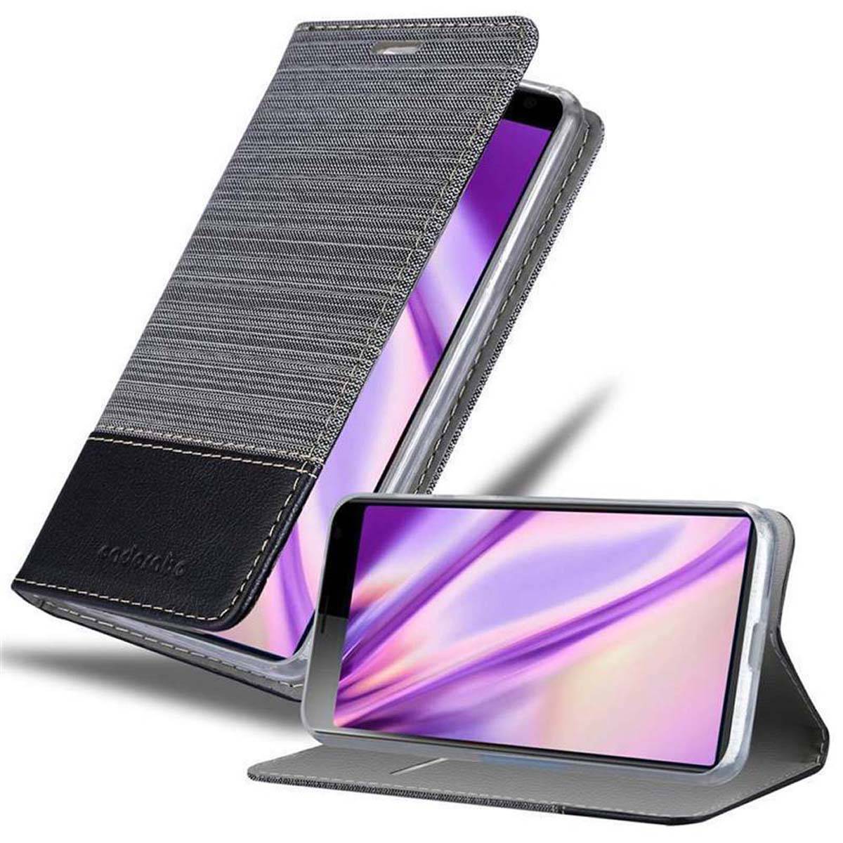 Cadorabo Hülle für Sony Xperia 10 PLUS Schutzhülle in Grau Handy Hülle Etui Book Case Cover