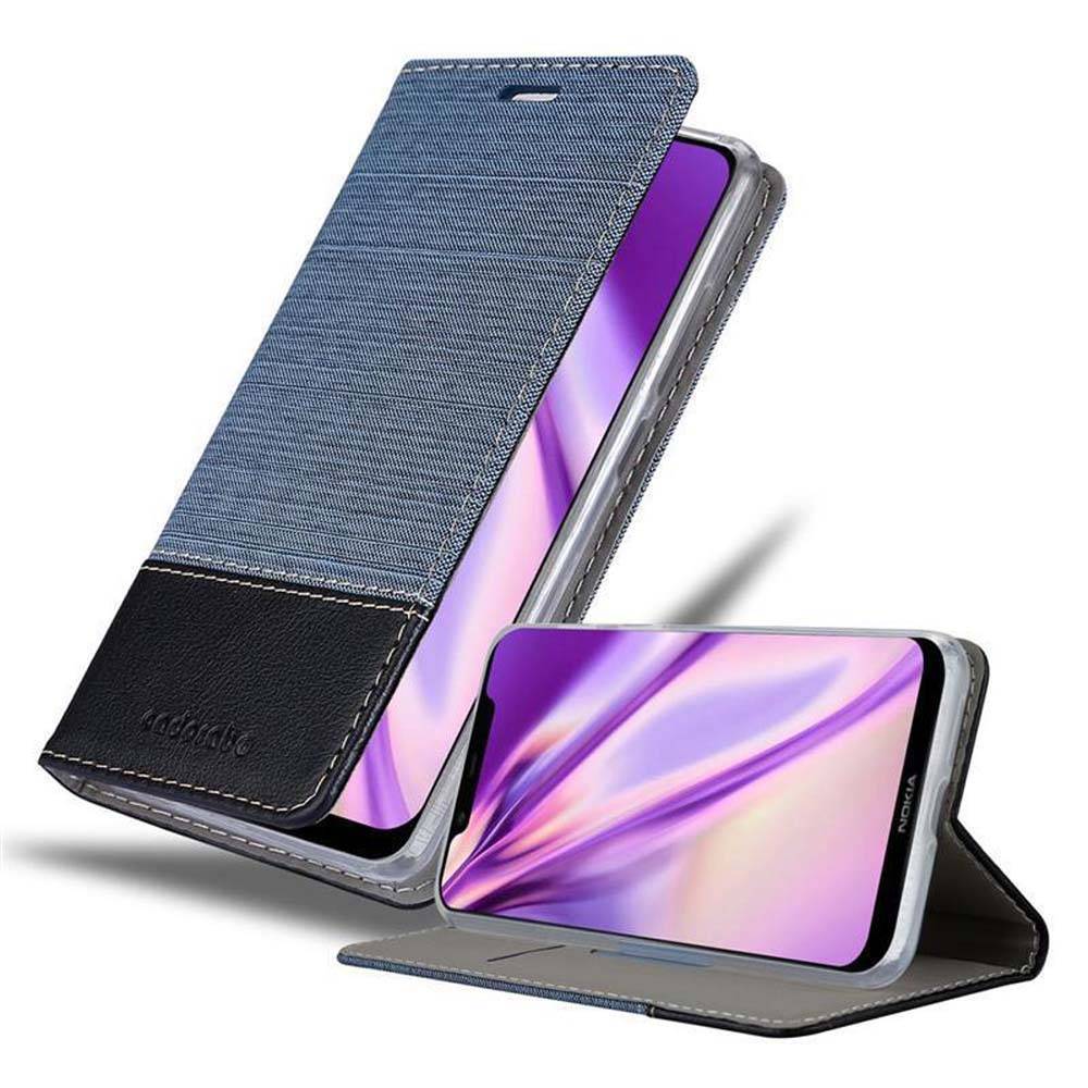 Cadorabo Hülle für Nokia 7.1 PLUS / X7 Schutzhülle in Blau Handy Hülle Etui Book Case Cover