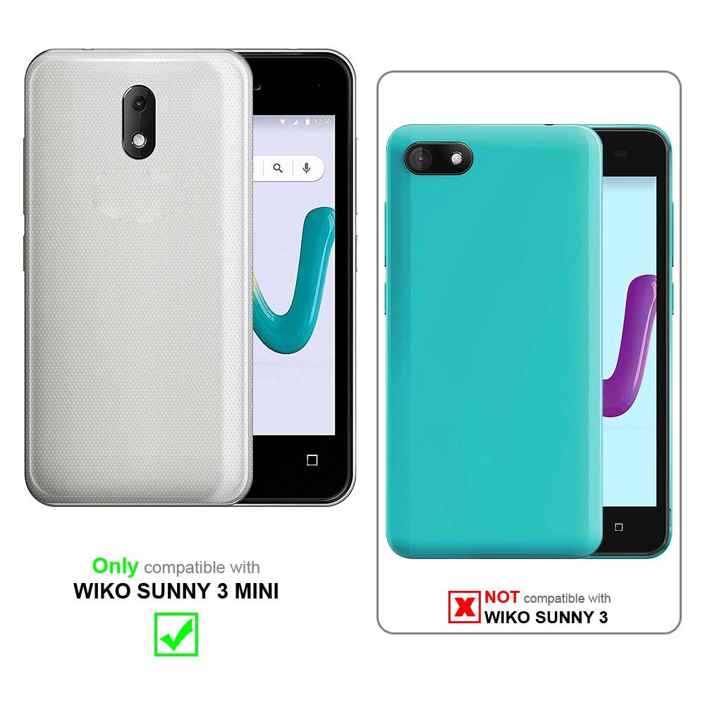 Cadorabo Hülle für WIKO SUNNY 3 MINI Schutzhülle in Grau Handy Hülle Etui Book Case Cover