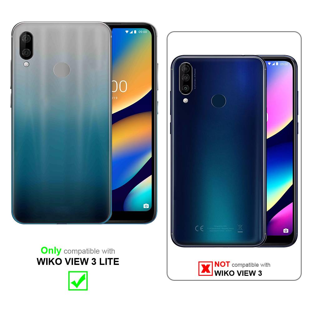 Cadorabo Hülle für WIKO VIEW 3 LITE Schutzhülle in Grau Handy Hülle Etui Book Case Cover