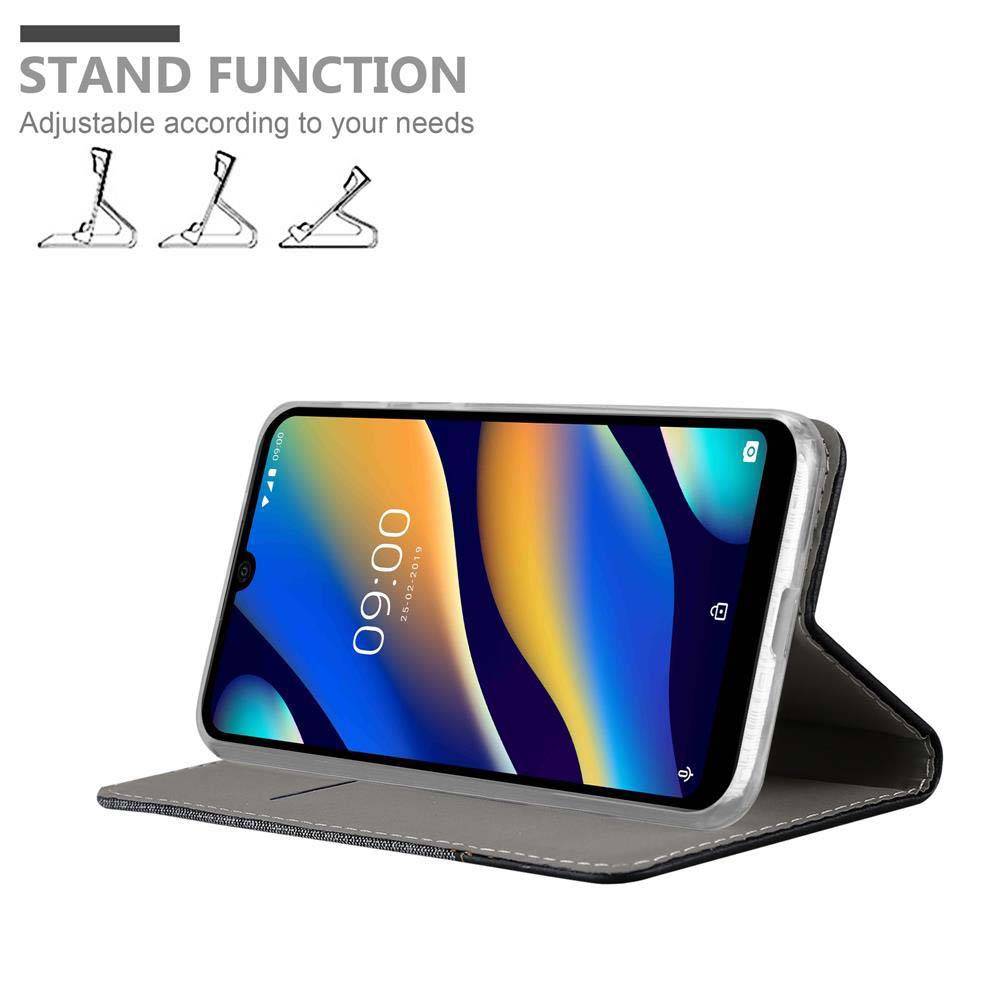 Cadorabo Hülle für WIKO VIEW 3 LITE Schutzhülle in Grau Handy Hülle Etui Book Case Cover