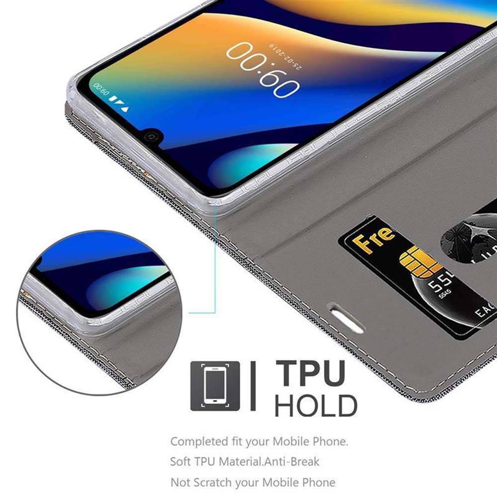 Cadorabo Hülle für WIKO VIEW 3 LITE Schutzhülle in Grau Handy Hülle Etui Book Case Cover