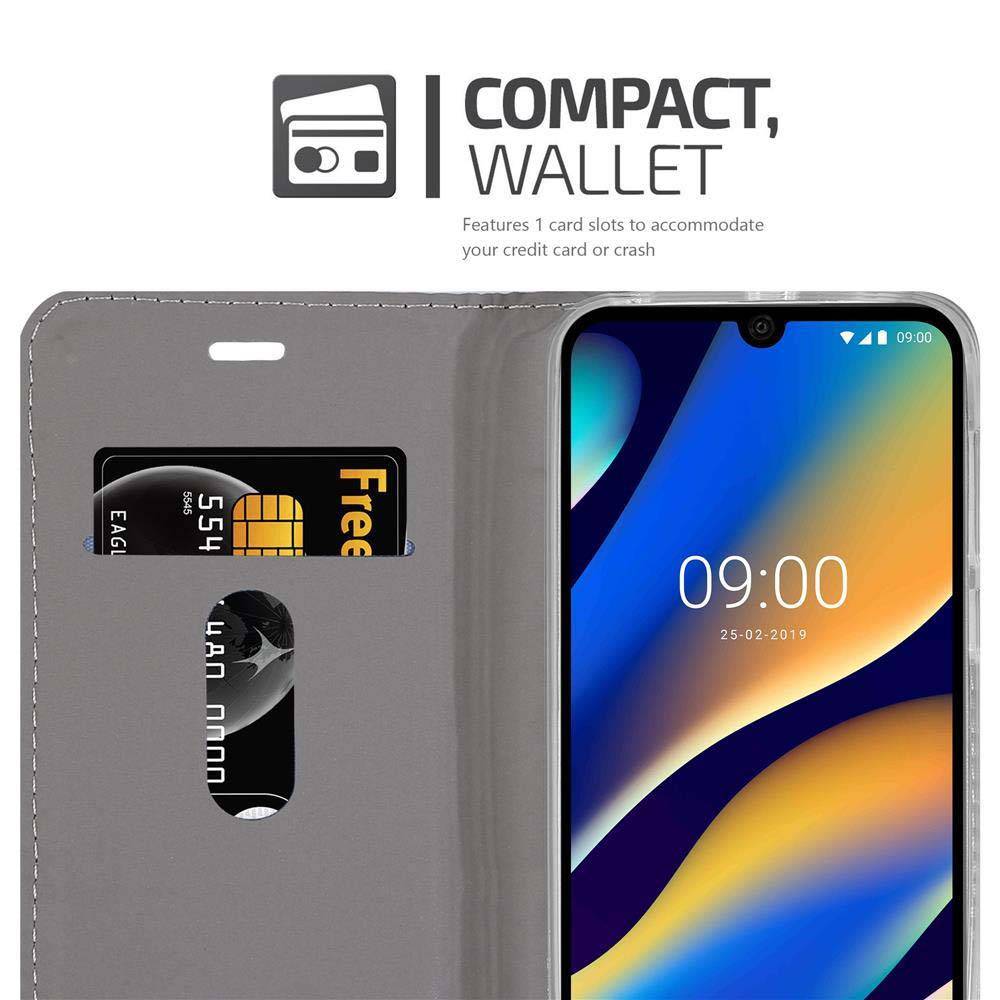 Cadorabo Hülle für WIKO VIEW 3 LITE Schutzhülle in Grau Handy Hülle Etui Book Case Cover