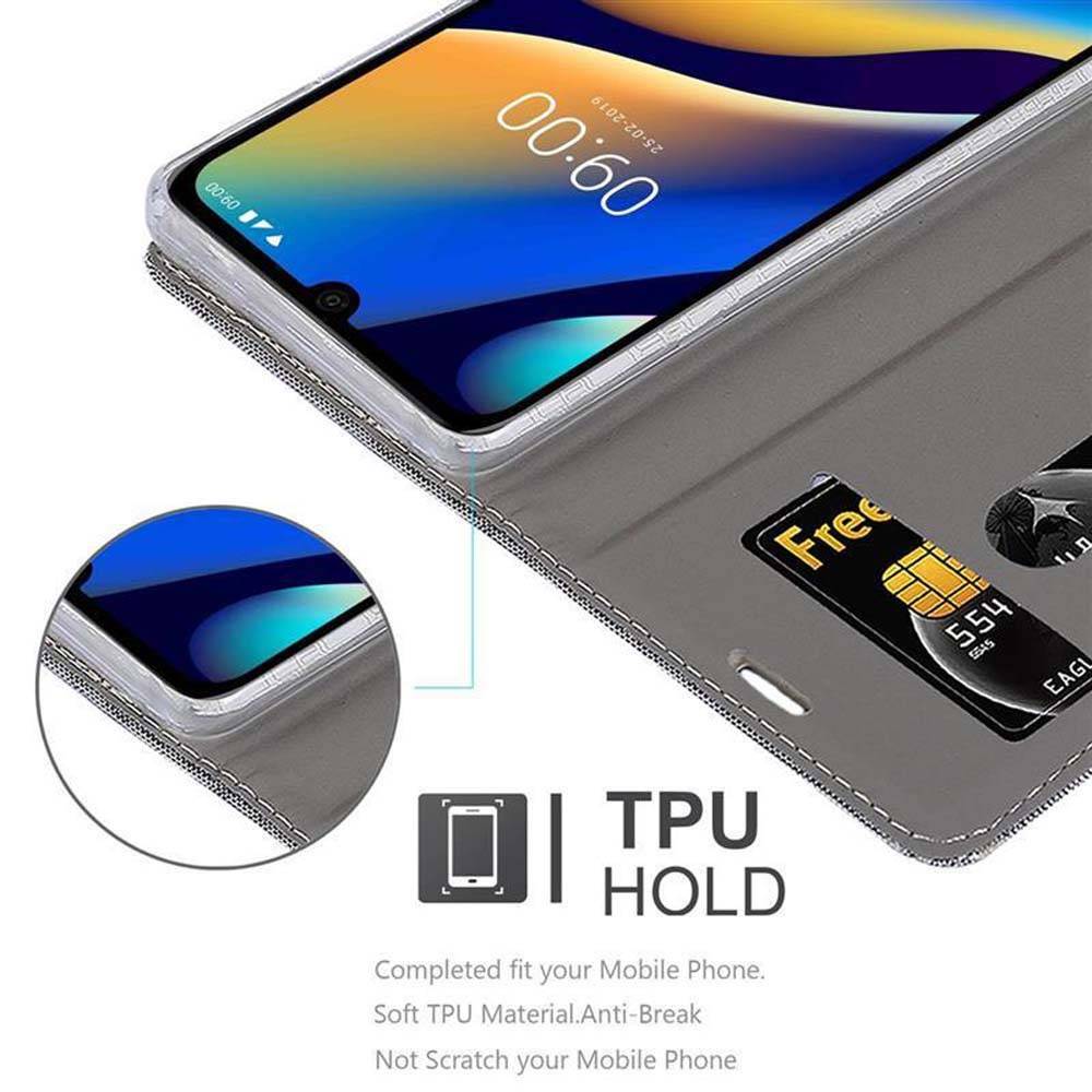 Cadorabo Hülle für WIKO VIEW 3 LITE Schutzhülle in Grau Handy Hülle Etui Book Case Cover