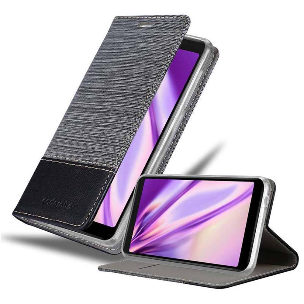 Cadorabo Hülle für WIKO Y60 Schutzhülle in Grau Handy Hülle Etui Book Case Cover