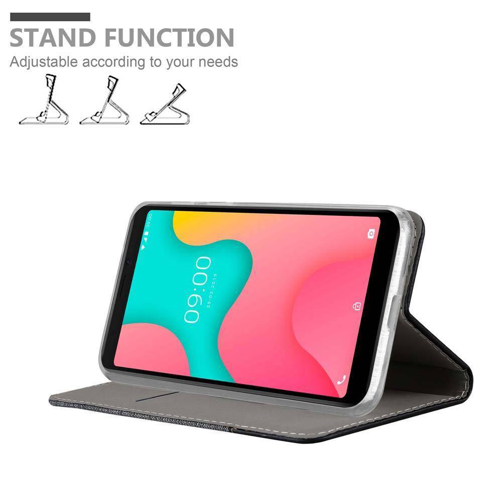 Cadorabo Hülle für WIKO Y60 Schutzhülle in Grau Handy Hülle Etui Book Case Cover