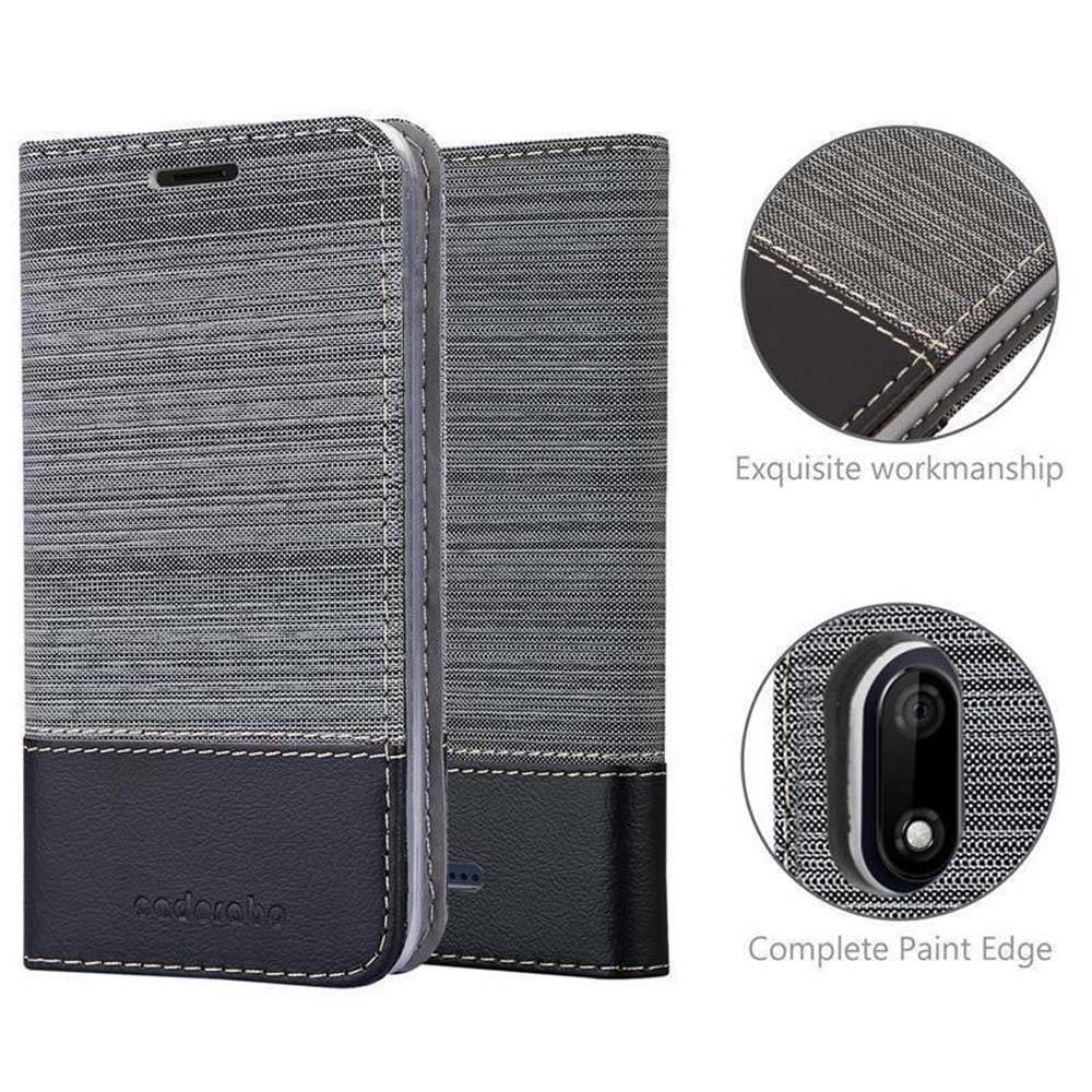 Cadorabo Hülle für WIKO Y60 Schutzhülle in Grau Handy Hülle Etui Book Case Cover