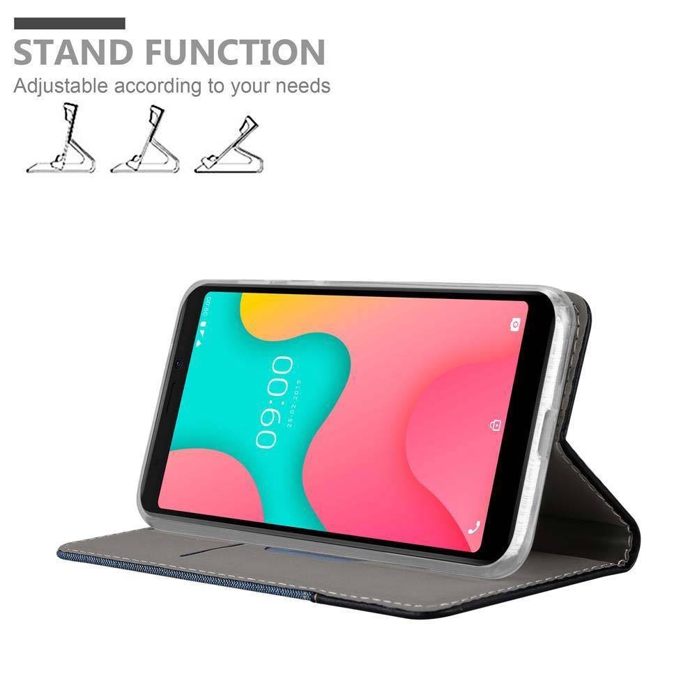 Cadorabo Hülle für WIKO Y60 Schutzhülle in Blau Handy Hülle Etui Book Case Cover