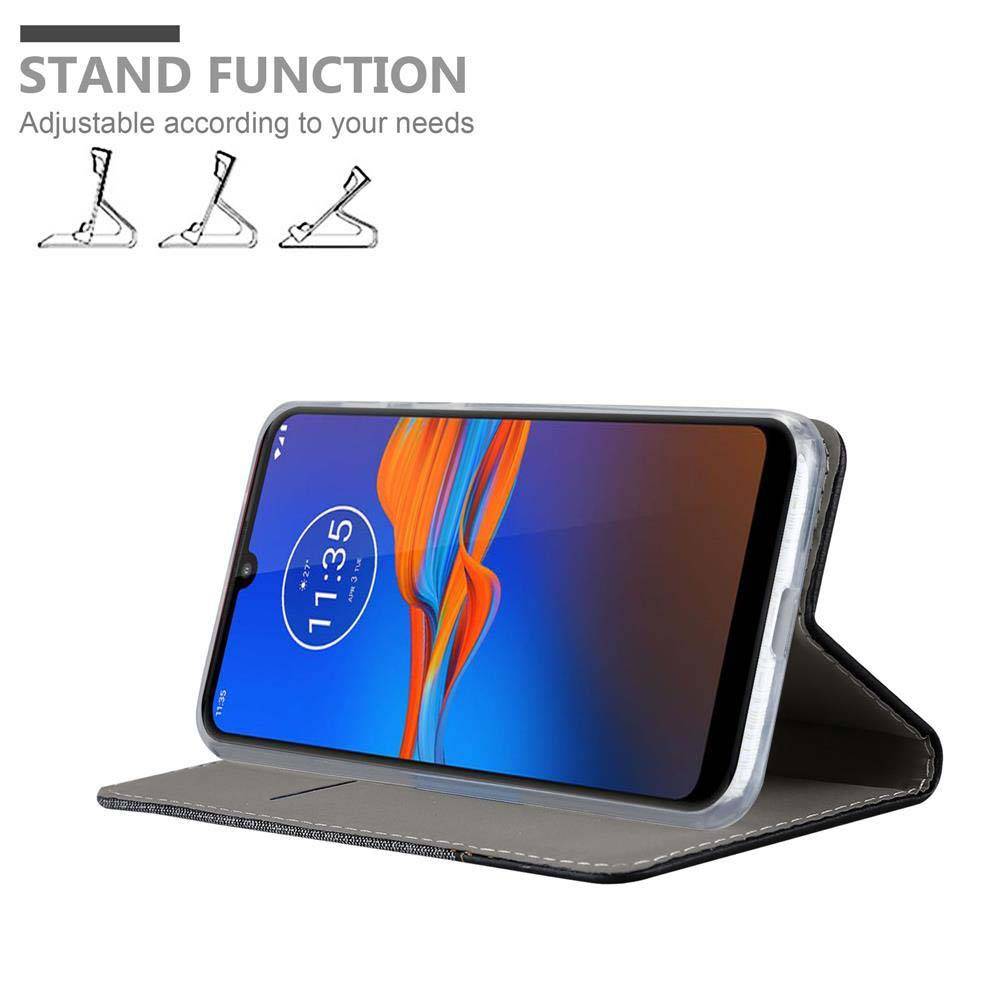 Cadorabo Hülle für Motorola MOTO E6 PLUS Schutzhülle in Grau Handy Hülle Etui Book Case Cover