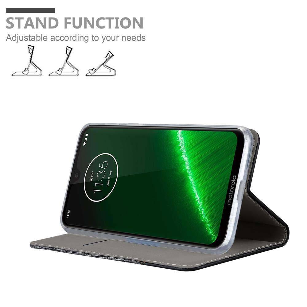 Cadorabo Hülle für Motorola MOTO G7 / G7 PLUS Schutzhülle in Grau Handy Hülle Etui Book Case Cover